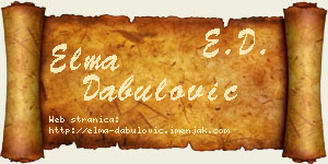 Elma Dabulović vizit kartica